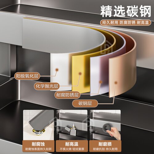 厨房多功能调料品置物架家用台面调味料筷子筒刀具油盐酱醋收纳架 - 图2