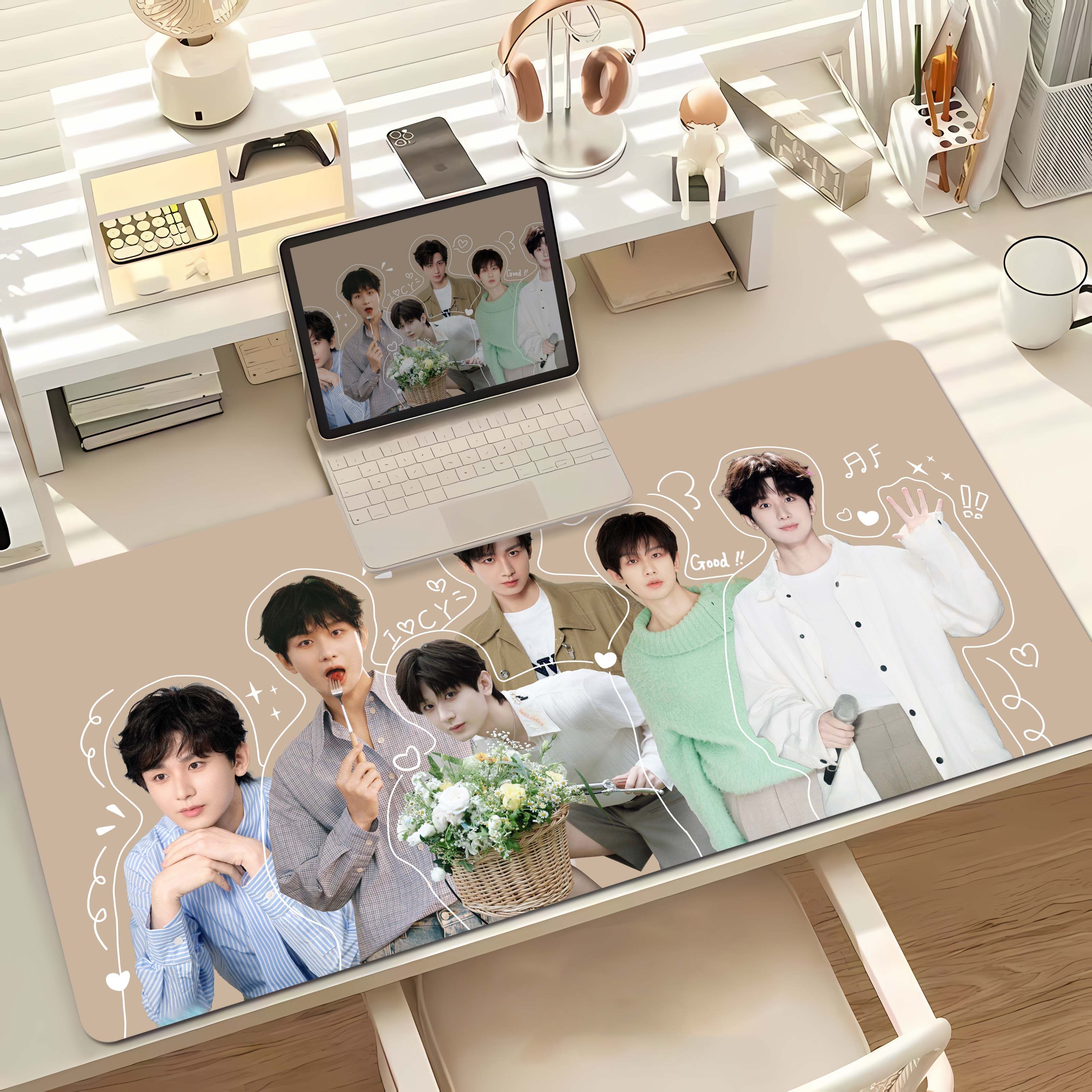 成毅鼠标垫超大号电脑键盘垫办公女生帅哥粉丝礼品定制周边桌垫,淘宝优惠券,粉丝福利购,淘宝优惠卷