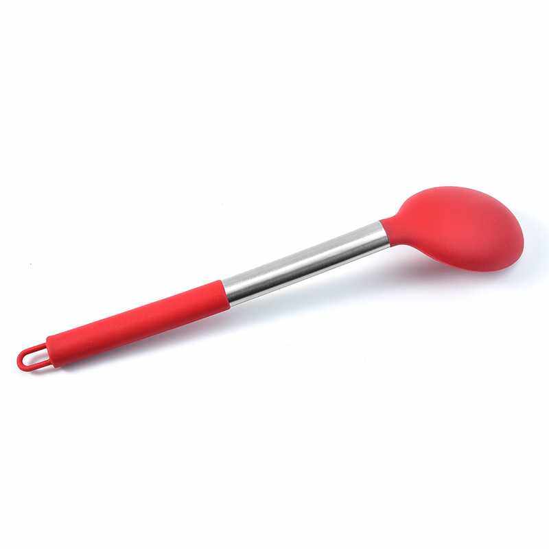 新款直销线尾硅胶厨房烹饪用具漏更密更沙拉勺烘焙搅拌不粘锅厨具,淘宝优惠券,粉丝福利购,淘宝优惠卷