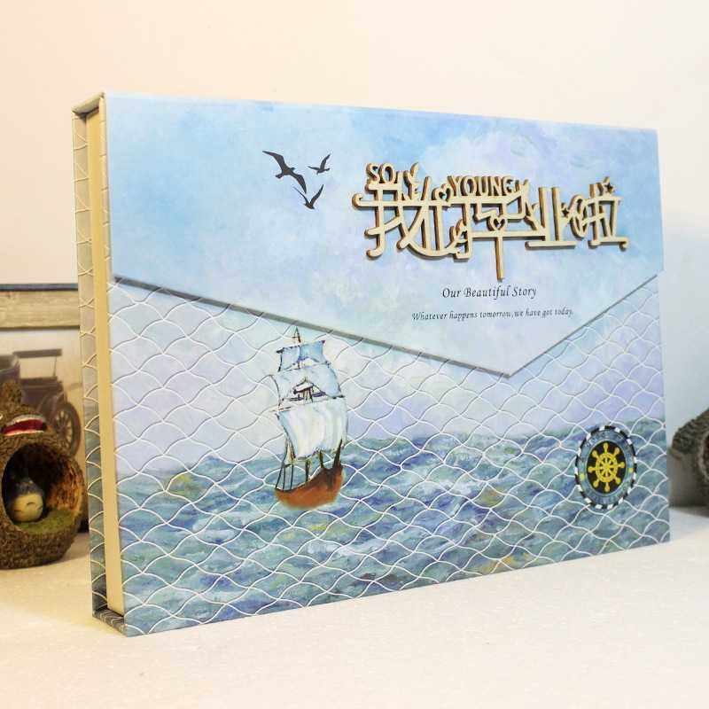 新款直销韩版创意毕业同学录盒装唯美小清新纪念册大学高初中小学,淘宝优惠券,粉丝福利购,淘宝优惠卷