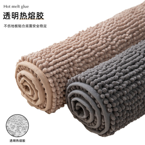 卫生间门口吸水地垫浴室地毯防滑雪尼尔脚垫家用厕所洗手间垫子 - 图2