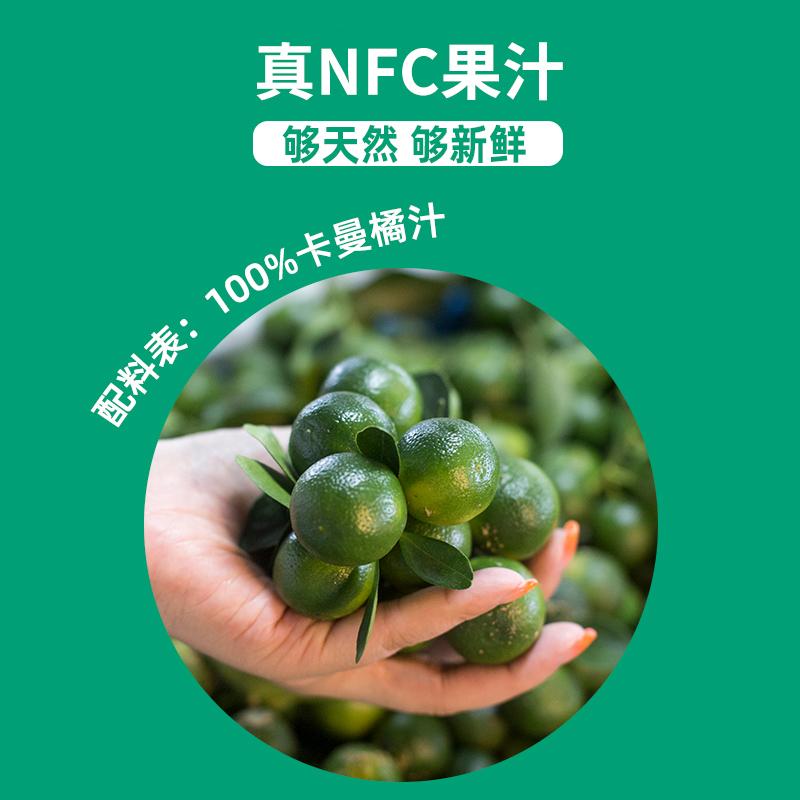 绿茶园nokchawon卡曼橘汁NFCvc原液480g袋 - 图0