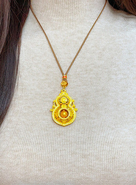 金包银人生四美葫芦福禄吊坠项链