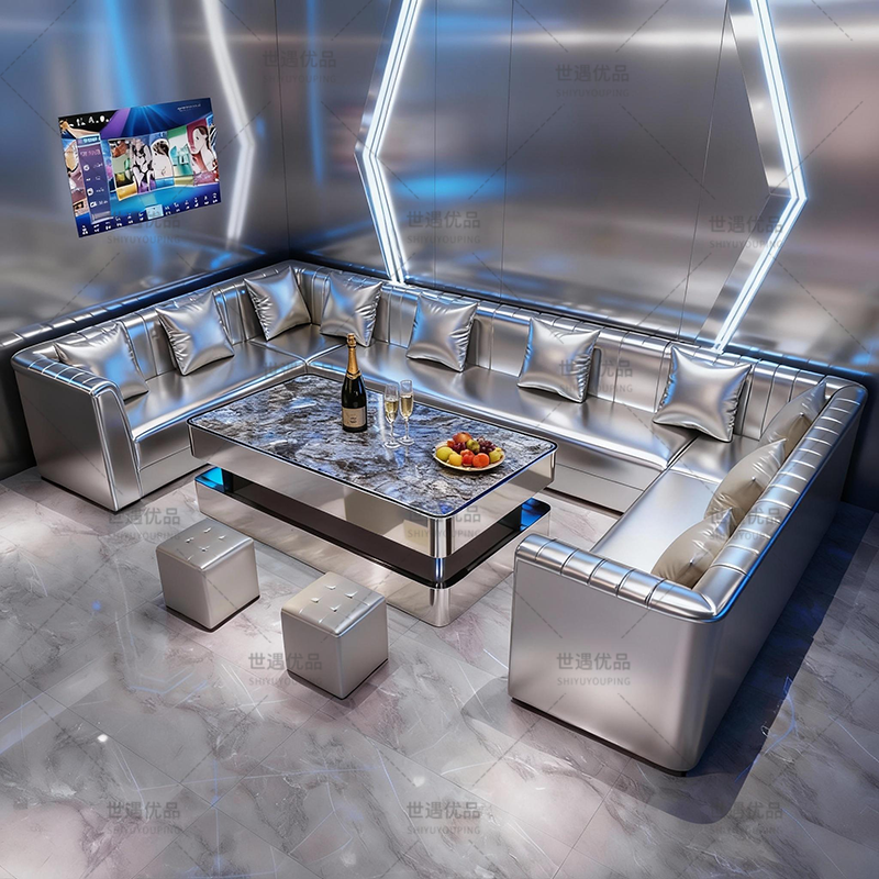 KTV茶几专用岩板不锈钢桌酒吧会所大厅轻奢桌子包厢卡座定制,淘宝优惠券,粉丝福利购,淘宝优惠卷