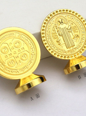 新款复古金属圣本尼汽车摆件珐琅彩工艺车内收藏装饰品