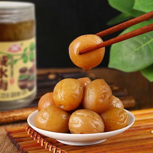 潮汕咸酸梅腌制咸水梅罐头盐水青竹梅子广东特产蒸鱼梅肉酸甜开胃 - 图2