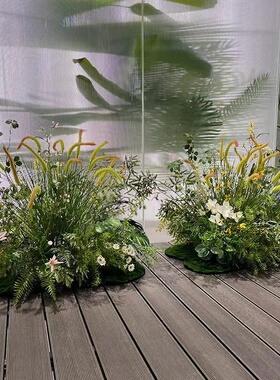 仿真绿植花艺酒店商场橱窗造景装饰花婚礼现场浪漫唯美落地花组合
