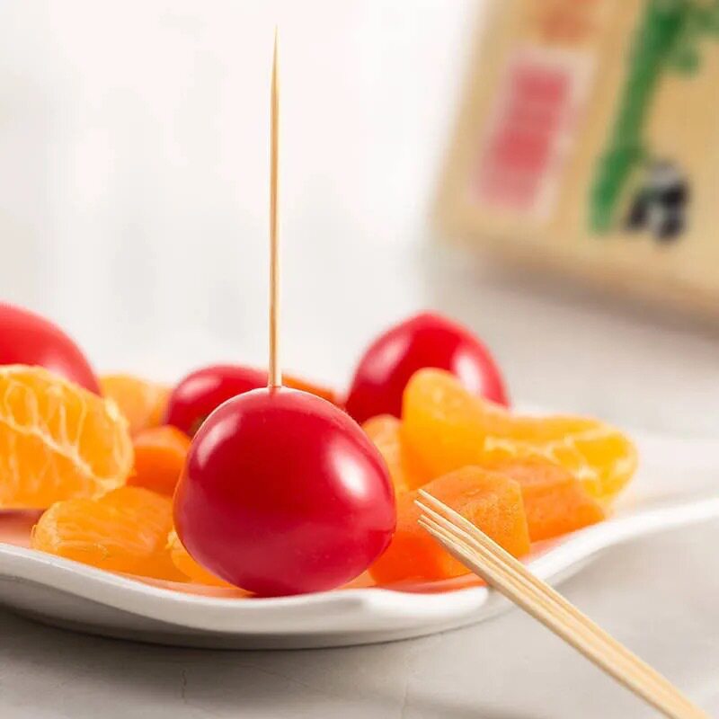 酒店牙签一次性双头细牙签竹制细牙签棒家用餐厅散装多功能水果签