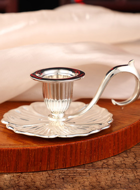 欧式教堂烛台家居别墅工艺品复古蜡烛杯摆件烛光晚餐氛围蜡烛杯