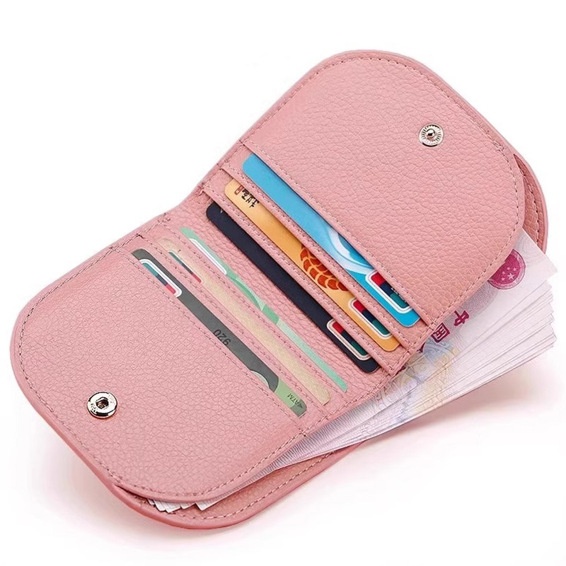 超薄钱包女式短款小折叠真皮质感拉链迷你零钱包薄款钱夹小巧卡包,淘宝优惠券,粉丝福利购,淘宝优惠卷