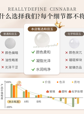 天然羊脂白和田玉手链女款真品玉石串珠和田玉手串叠戴送朋友礼物