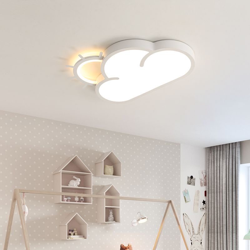 北欧创意儿童房卧室灯护眼网红云朵智能奶油吸顶灯男孩女孩灯具,淘宝优惠券,粉丝福利购,淘宝优惠卷