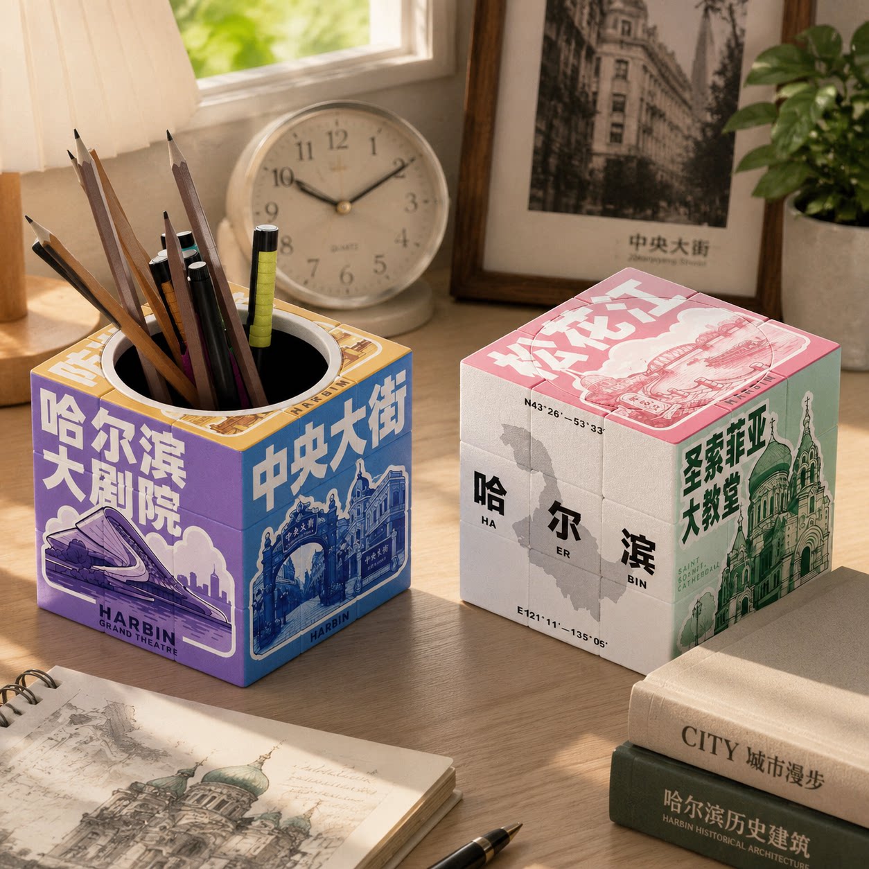 Cultural and creative personalized picture custom pen holder