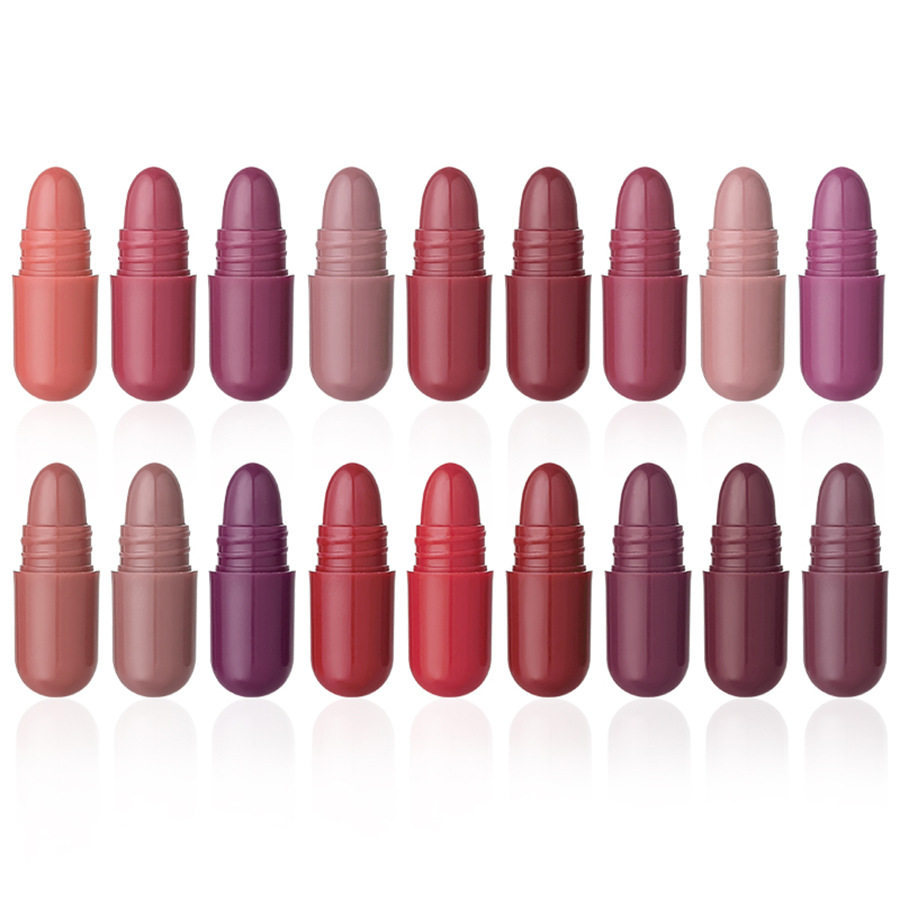 MAGIC CASA18色胶囊口红套装持久防水不沾杯迷你哑光唇膏跨境批发,淘宝优惠券,粉丝福利购,淘宝优惠卷