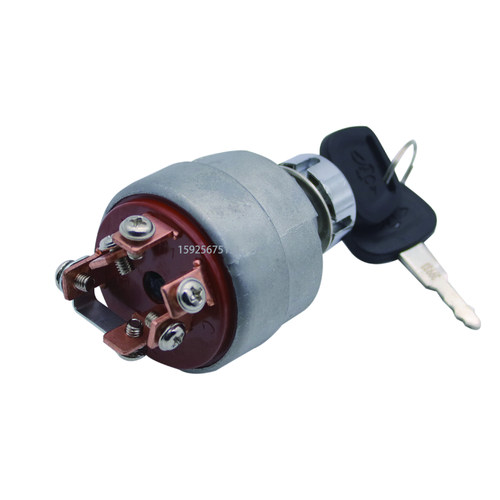 叉车专用预热点火开关 1-10吨通用型启动JK406C启动电锁钥匙叉车 - 图0