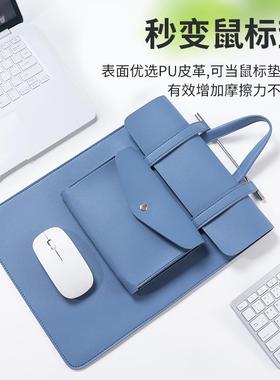 时尚便携笔记本手提电脑包鼠标键盘收纳包平板保护套防水手提包包
