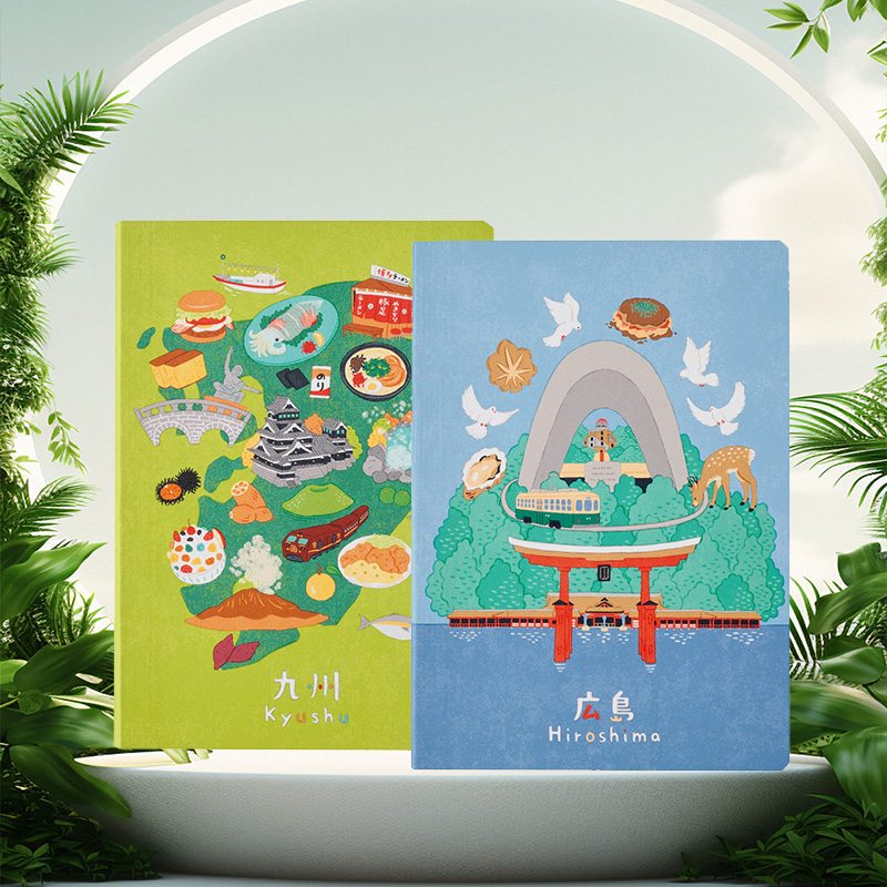 【2025新品】NOLTY能率手帐旅行笔记本A6城市限定款日本东京大阪京都九州广岛记录型格式旅行主题手帐本 - 图2