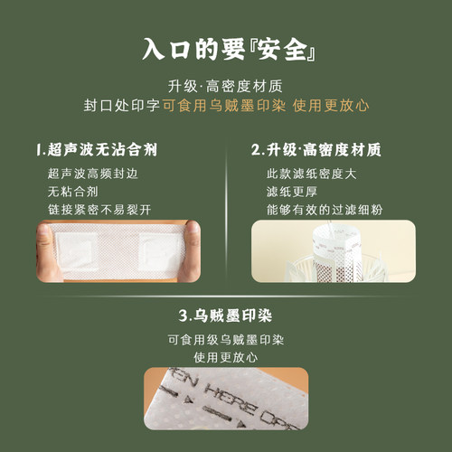 咖啡滤纸挂耳一次性手冲咖啡过滤纸滴漏式咖啡粉滤袋过滤网挂耳包 - 图3