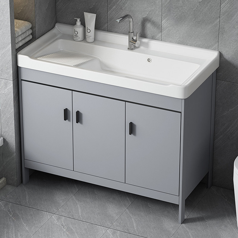 太空铝洗衣柜组合卫生间带搓衣板洗衣槽阳台陶瓷一体洗衣池洗漱台,淘宝优惠券,粉丝福利购,淘宝优惠卷