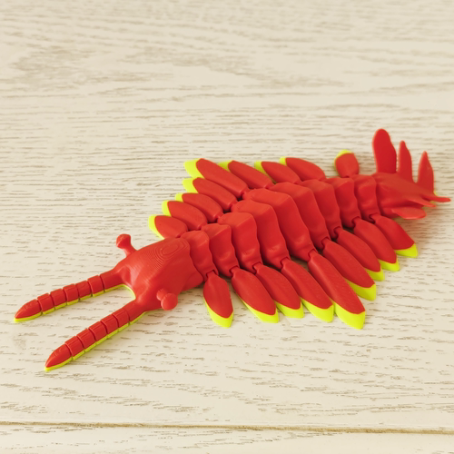 3D打印奇虾模型玩具仿真史前生物寒武纪海洋霸主恐虾关节可动手办 - 图2