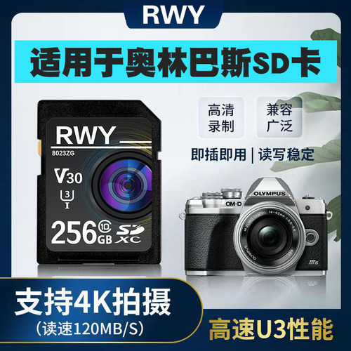 适用于奥林巴斯EM10 EM5 om1 EPL9 EPL10单反相机高速内储存sd卡 - 图0