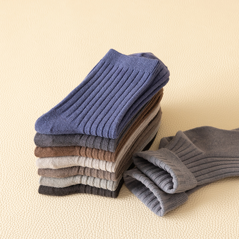 棉袜子男10双男士中筒棉袜春夏季秋款双针棉高腰长袜防臭吸汗 - 图2