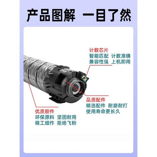 【质量稳定】适合理光5503碳粉3503粉盒6003 C5503  c3503 6004 5004 4503 3003 3004 ricoh mp mpc6004墨盒 - 图2