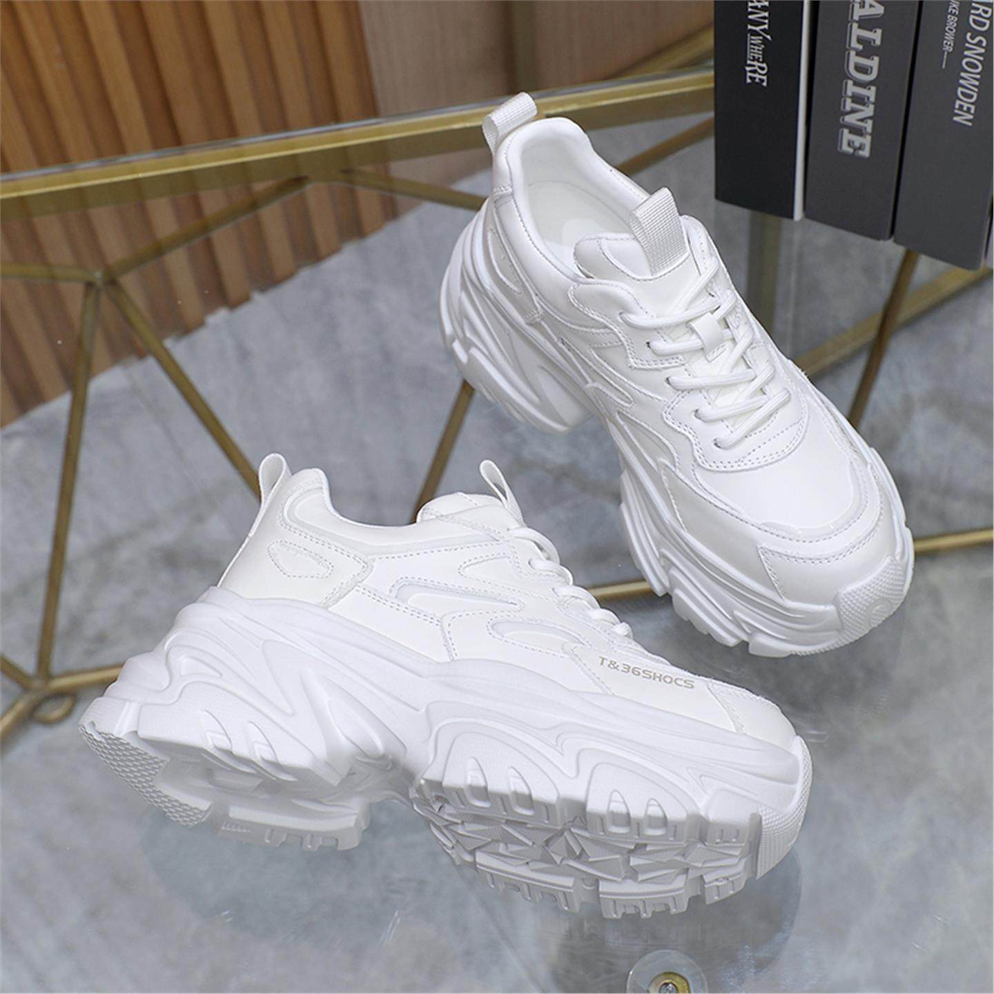 欧洲站2025四季款真皮女鞋爆款运动休闲鞋百搭厚底内增高老爹鞋女,淘宝优惠券,粉丝福利购,淘宝优惠卷