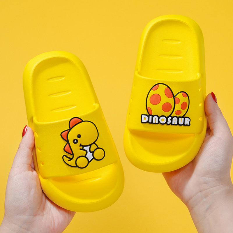 儿童拖鞋夏男女宝宝中大童小孩居家洗澡外穿防滑软底卡通恐龙凉拖