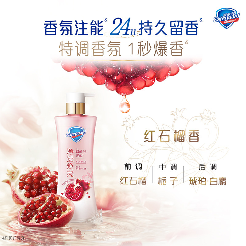 【李佳琦年货预售美妆节】舒肤佳净透沐浴露红石榴沐浴乳液570g*3,淘宝优惠券,粉丝福利购,淘宝优惠卷