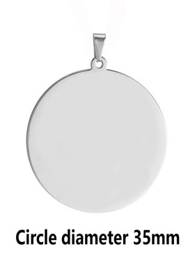 军牌圆形镜面不锈钢饰品配件吊牌方形吊坠DIY激光打标雕刻钛钢