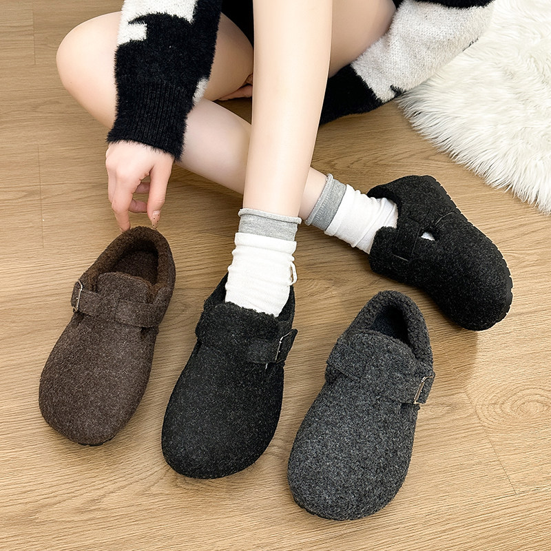 2025冬季新款增高毛毛鞋加绒加厚保暖雪地靴厚底防滑一脚蹬毛毛鞋,淘宝优惠券,粉丝福利购,淘宝优惠卷