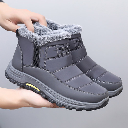 2025冬季新款老北京棉鞋男加绒棉靴加厚防水爸爸鞋保暖防滑大棉鞋 - 图0