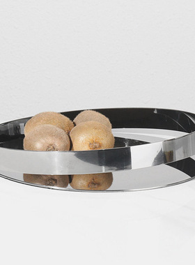 现代轻奢样板间客厅茶几组合摆件售楼处餐桌酒具金属托盘软装饰品