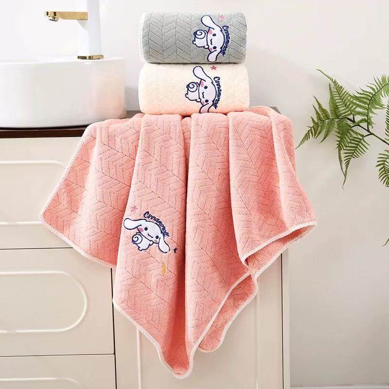 【白玉狗】7A抗菌麦穗浴巾柔软洗澡家用吸水不掉毛微粒绒毛浴巾