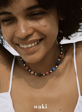 waki 果冻海 Jello Ocean 夏日感度假彩色串珠项链