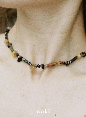 玉石waki串珠项链男女水晶