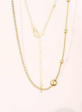 法国coopkoop珠子项链女秋简约chocker颈链轻奢小众锁骨链年新款