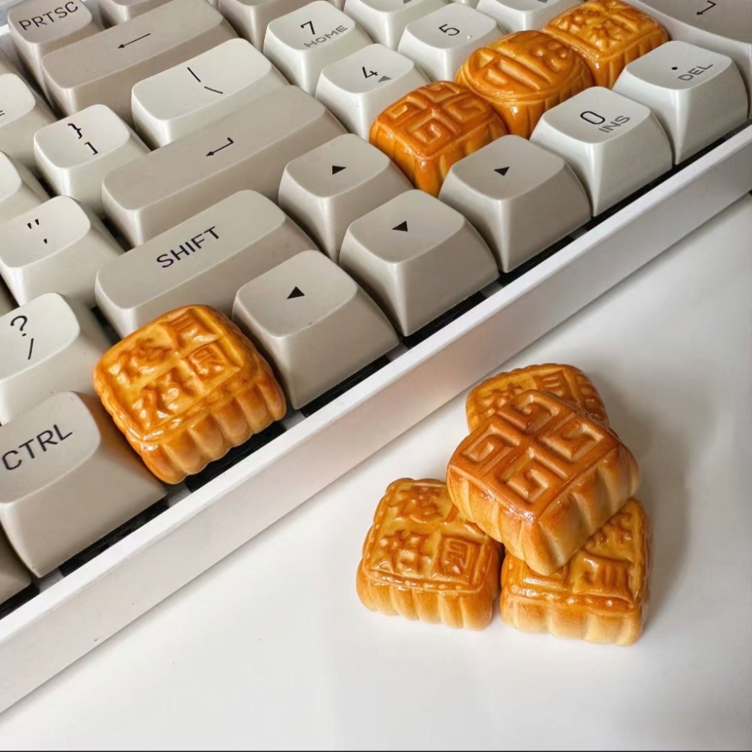 月饼键帽中秋节限定键帽花好月圆键帽美食键帽创意立体键帽,淘宝优惠券,粉丝福利购,淘宝优惠卷