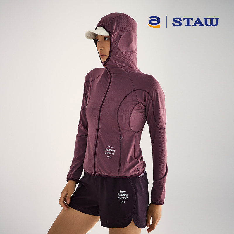 STAW世拓城市运动针织夹克UPF50+防晒衣吸湿排汗速干户外跑步外套,淘宝优惠券,粉丝福利购,淘宝优惠卷