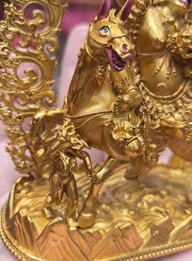 吉祥天母/班丹拉姆/吉祥天女/拉姆/12cm金铜佛像梵天藏传供奉摆件