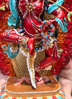 作明佛母/红度母/多吉度母/咕噜咕咧佛母/15cm彩绘藏传佛堂佛像