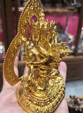 密集金刚/密聚金刚/桑堆/桑顿多杰/12cm金铜佛像佛天佛堂供奉摆件