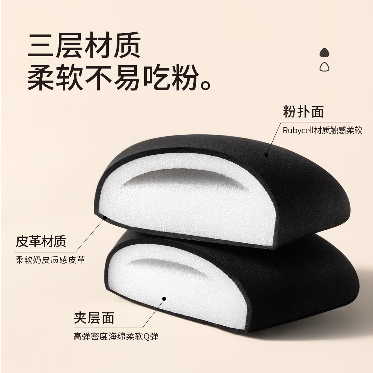 欧亿姿黑凤梨粉扑双面气垫不吃粉底液专用超软干湿两用美妆蛋遮瑕,淘宝优惠券,粉丝福利购,淘宝优惠卷