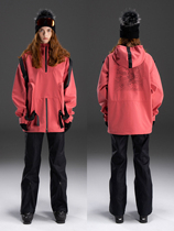 DEEP N STEEP) Dai Park men and women with the same new Chinese flying dragon veneer double board ski suit plus suede thickened