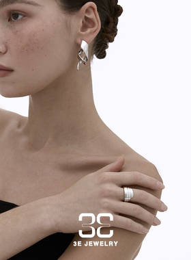 3E JEWELRY 螺旋系列 飘带戒指男女同款个性百搭礼物
