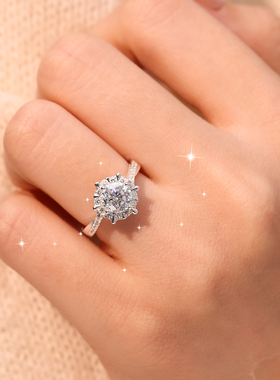 婚戒一对仿真莫桑钻戒指求婚订婚