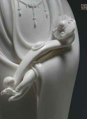 锵锵陶瓷23寸海浪如意观音佛像