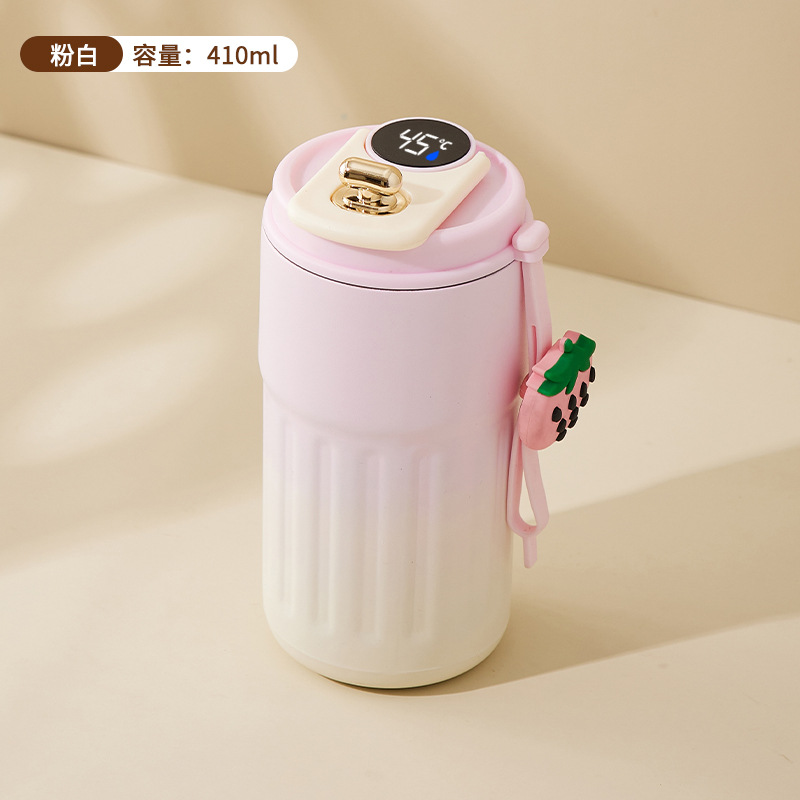 智能温显316不锈钢保温杯女咖啡杯颜值便携水杯简约杯子定制