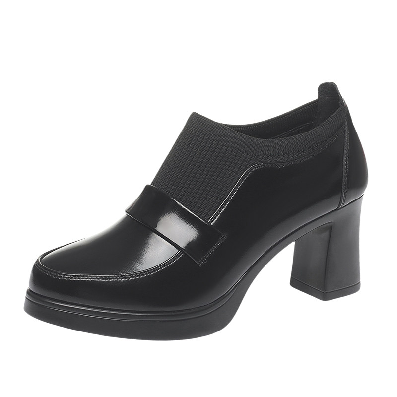 透气新款百搭职业高跟鞋时尚耐磨防滑皮鞋职业工作轻便深口单鞋子,淘宝优惠券,粉丝福利购,淘宝优惠卷